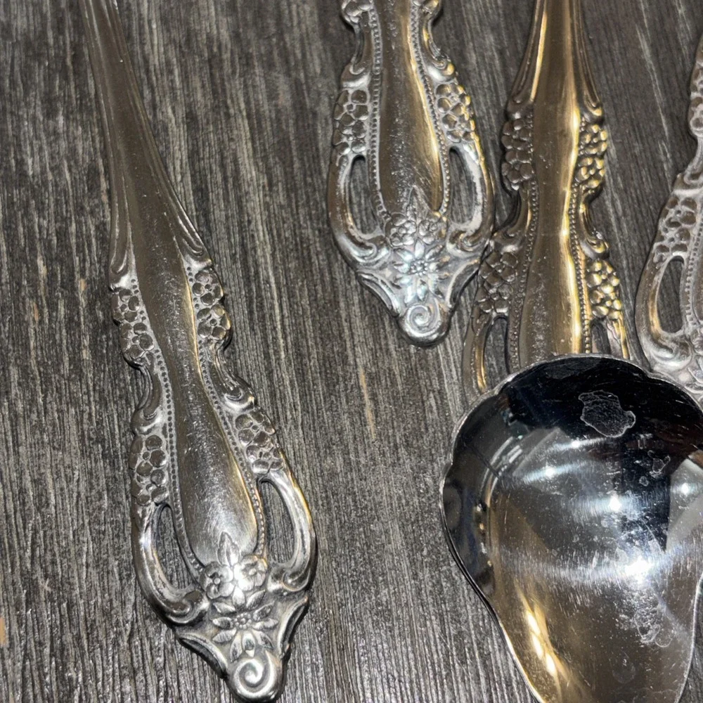 Vintage Oneida Silverware Lot Of 8 Stainless U.S.A By Oneida